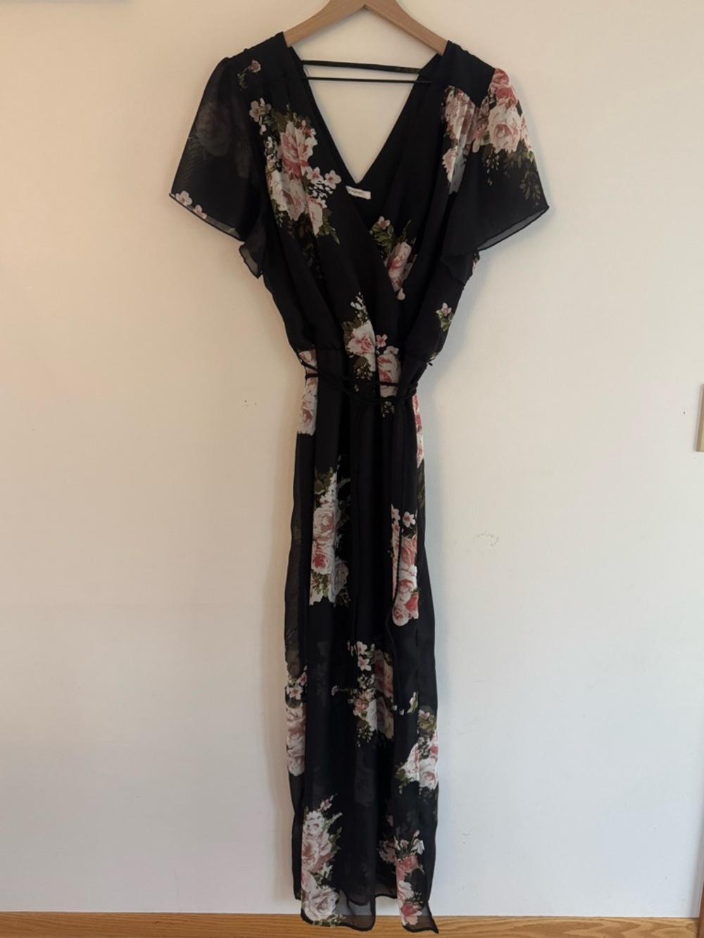 Floral Black Maxi Dress